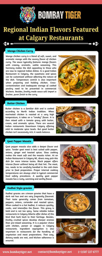 Regional Indian Flavors Featured at Calgary Restaurants.1