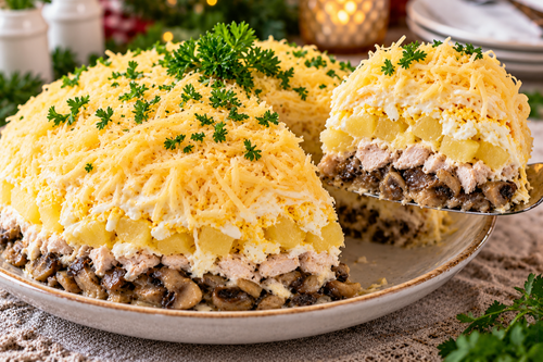 Festive Layered Chicken Salad Slice.2