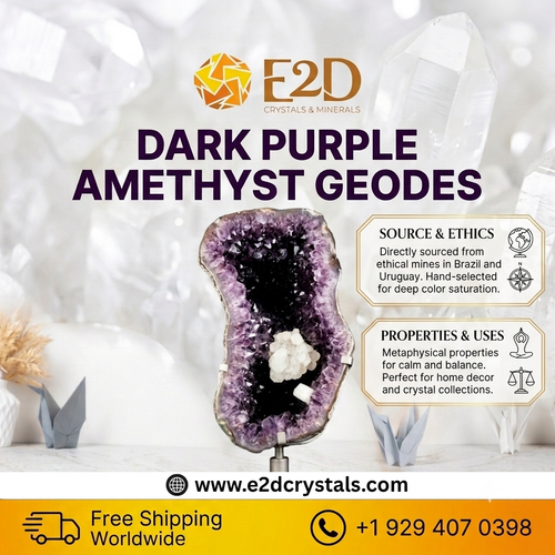 Buy Dark Purple Amethyst Geodes from E2D Crystals & Minerals.2