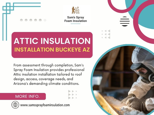 Even a relatively straightforward attic needs some planning. For Attic insulation installation Buckeye AZ, factors such as access, roof design, existing insulation, ventilation, and the desired insulation depth can all affect the work. An installer may need to work around mechanical equipment or areas that cannot simply be covered.

Click here for more information: https://www.samssprayfoaminsulation.com/attic-insulation

Find Us On Google Maps: https://maps.app.goo.gl/6qSAavRjv5UYBijq8

Address: 220 S 4th St,#8,Buckeye,AZ,85326,USA
Phone no: +1(623) 239-5345

Read Our Blogs:
https://samssprayfoaminsulation.wordpress.com/
https://samssprayfoaminsulation.tumblr.com/
https://samssprayfoaminsulation.medium.com/

More Links:
https://igli.me/samssprayfoaminsulation
https://www.ted.com/profiles/51733908
https://archive.org/details/@sam_s_spray_foam_insulation
https://speakerdeck.com/samssprayfoaminsulation