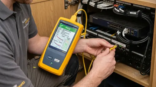 cat6 fluke dsx 8000 cable certification telemetry