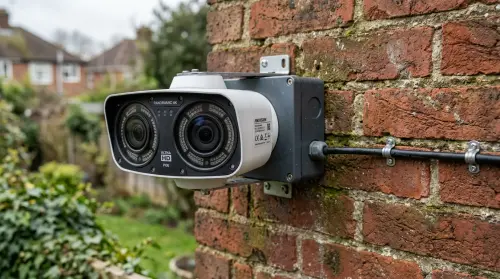 cctv 16mp panoramic dual lens 180 degree turret installation