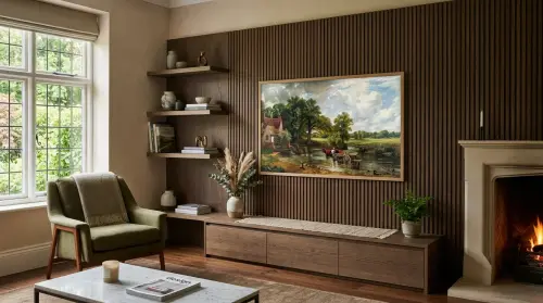 tv samsung frame flush gapless wall mounting feniscowles