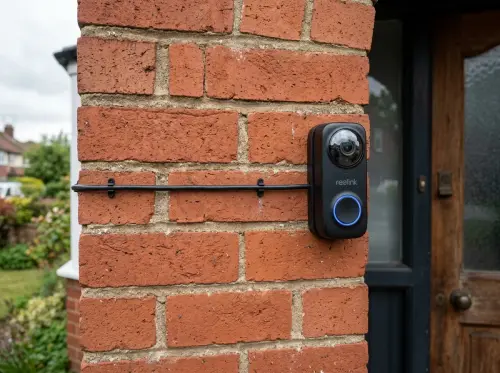 reolink poe video doorbell brick surface mount clean