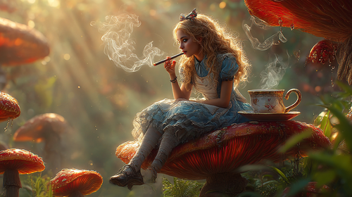 deb Alice from Wonderland sitting on a mushrooms smoking a jo dd6e1ab4 b469 4cbc 8fbe 9dfaf0e3fa3f 3.2