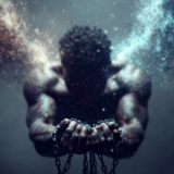 deb an African American Angel with cosmic wings his hands are fc52c8fe 3c9c 463b 9793 e5d0a502545b 0