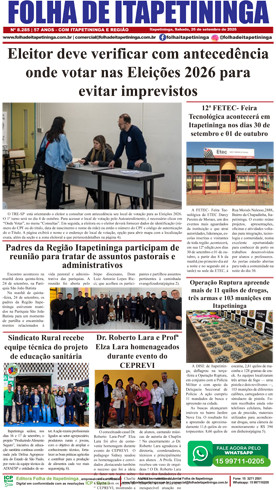 Folha de Itapetininga 26/09/2026 (Sabado)