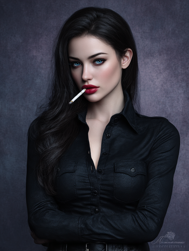 deb Beautiful woman Baddie with Dark long straight hair on an bfb57971 c3cb 42c8 82fa ddec0b274c8d 2.png