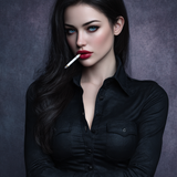 deb Beautiful woman Baddie with Dark long straight hair on an bfb57971 c3cb 42c8 82fa ddec0b274c8d 2