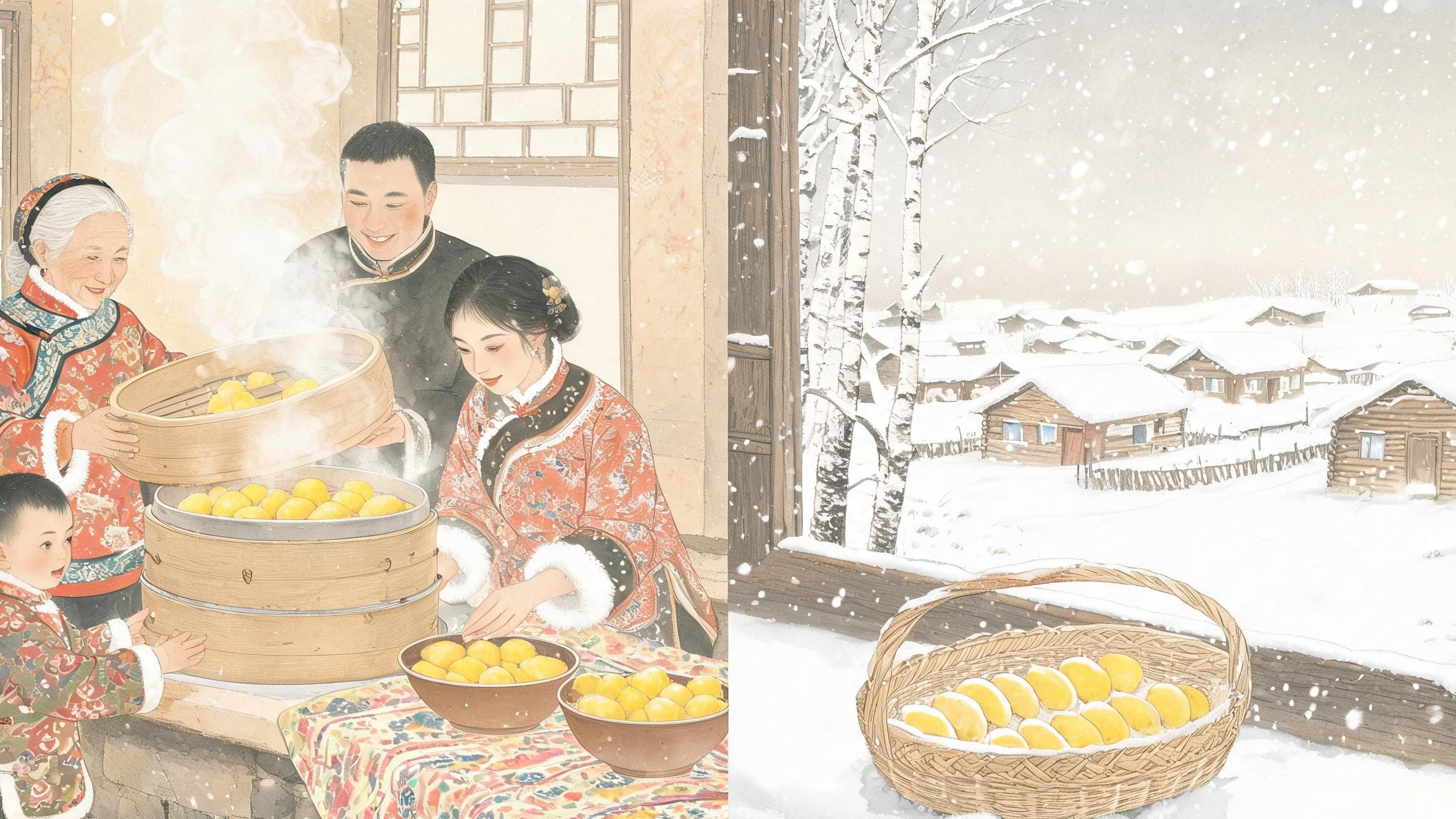 满族黏豆包·食俗