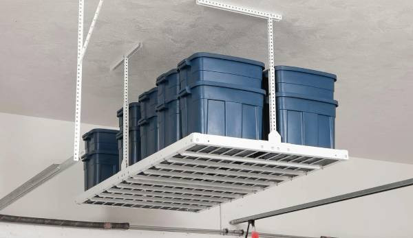 Using Overhead Garage Storage Without Losing Floor Space