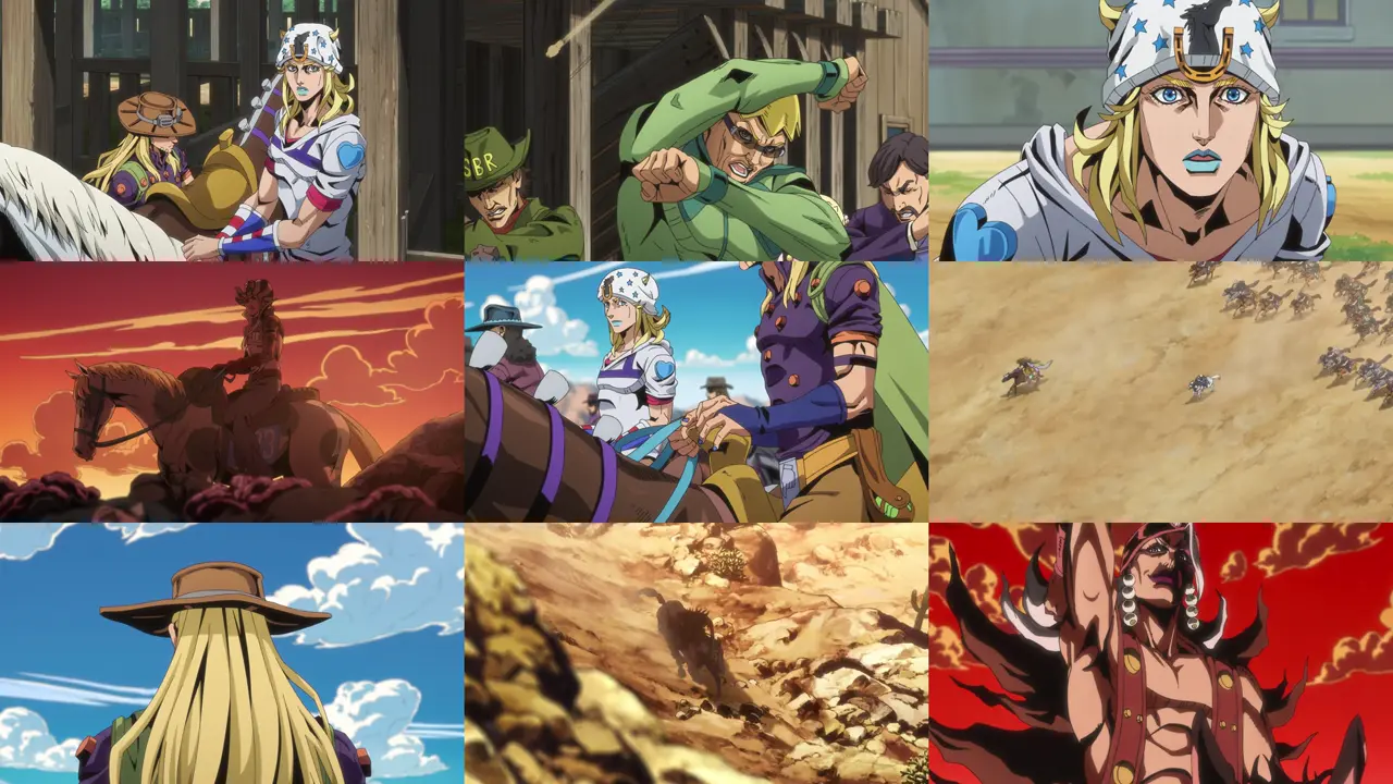 JoJo’s Bizarre Adventure Season 6 Hindi, Tamil, Telugu, English, Japanese (Multi Audio) WEB-DL Episodes Download Hindi Dubbed Anime Series Screenshots 720p 1080p - AnimeDubHindi