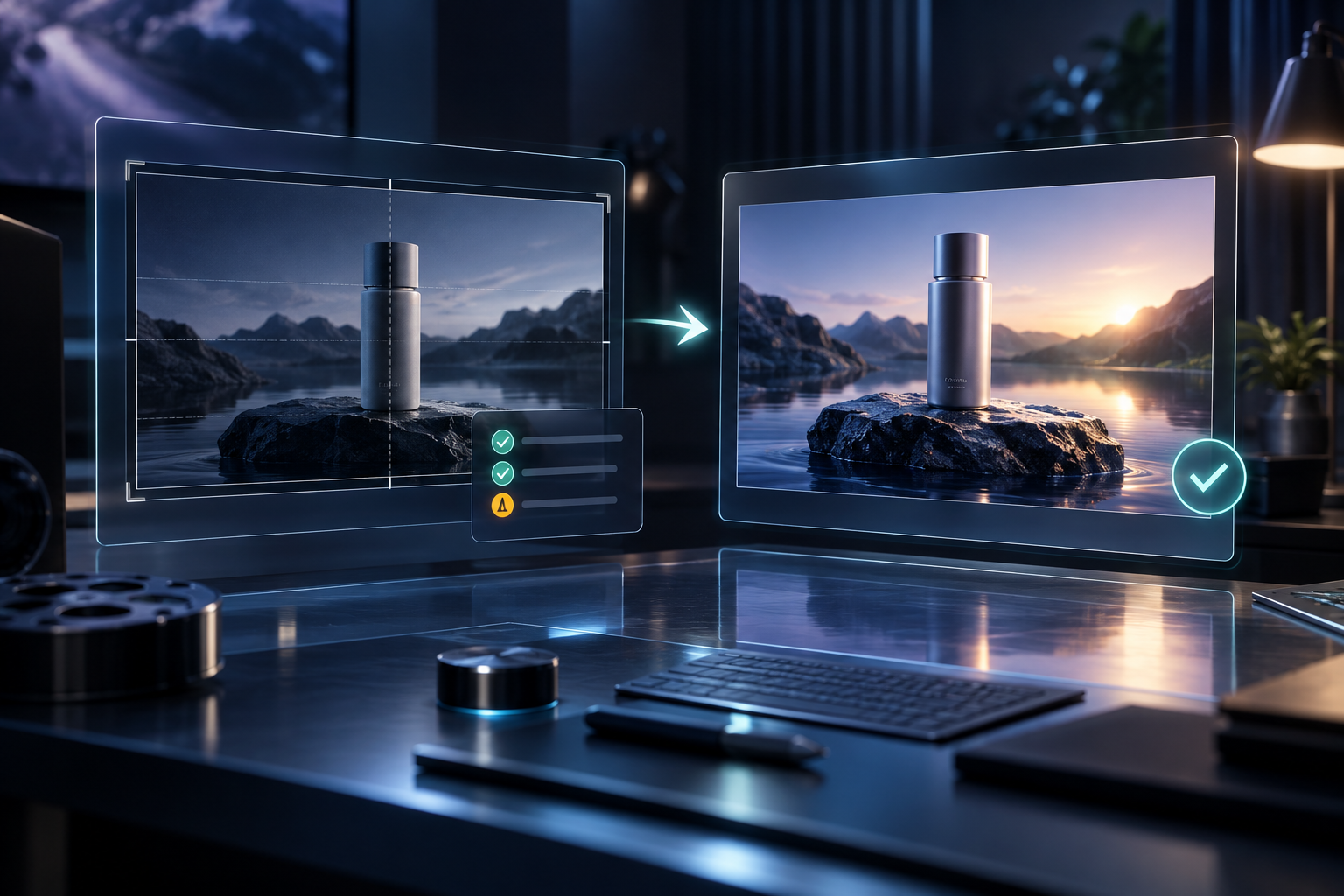 A generated product video visually reviewed and corrected before delivery