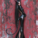 deb Female demoness with two garnet encrusted horns on the he 8b7ba821 20f4 4683 bda9 b1616bac2777 3