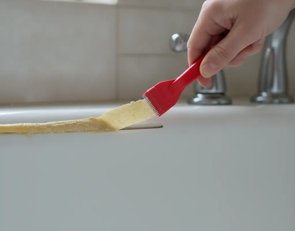 Removing old, moldy caulk from a rental bathroom tub