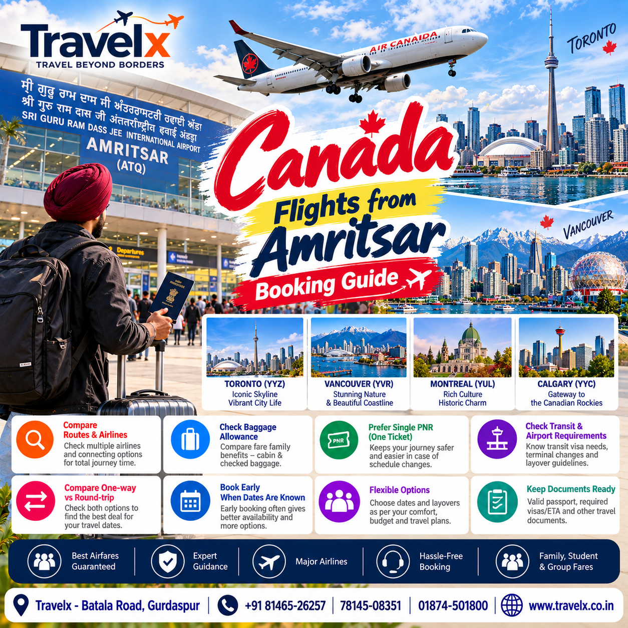Flying from Amritsar to Canada: The Ultimate Booking Guide for Punjab Travelers