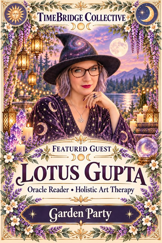 Featured guest Lotus Gupta, Oracle Reader and Holistic Art Therapy.