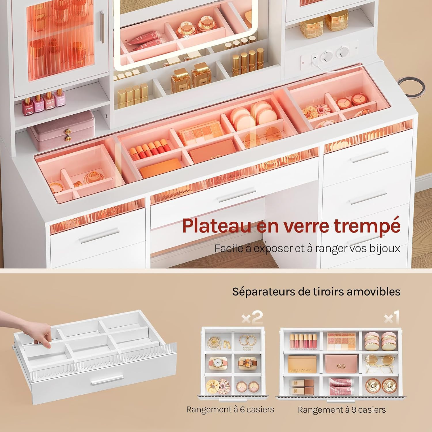 Plateau en verre