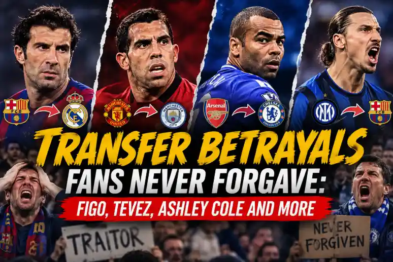 Transfer Betrayals Fans Never Forgave: Figo, Tevez, Ashley Cole and More
