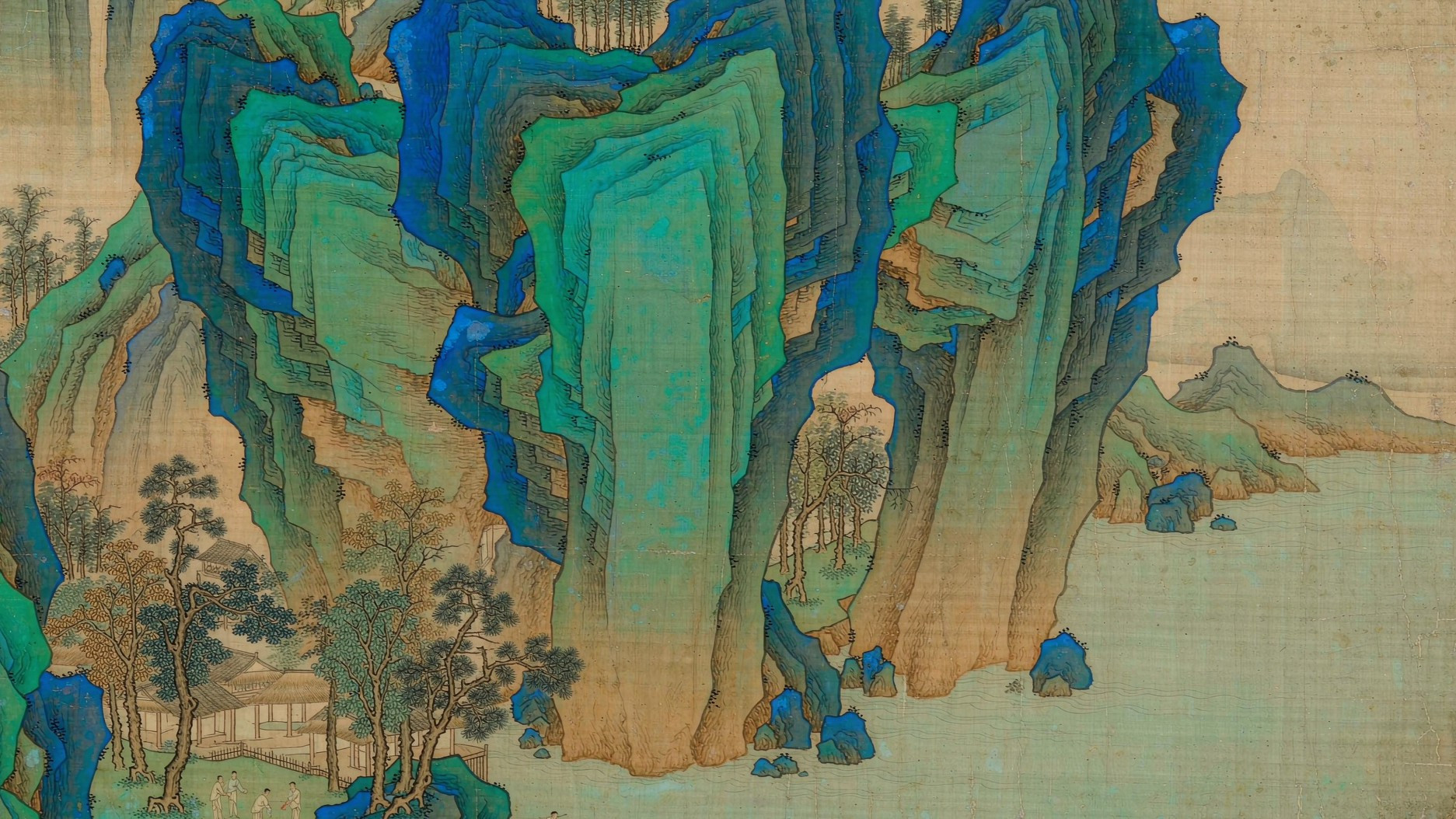 千里江山图·石青石绿细节