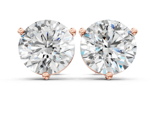 Rose gold Round Brilliant Diamond Martini Stud Earrings.jpg