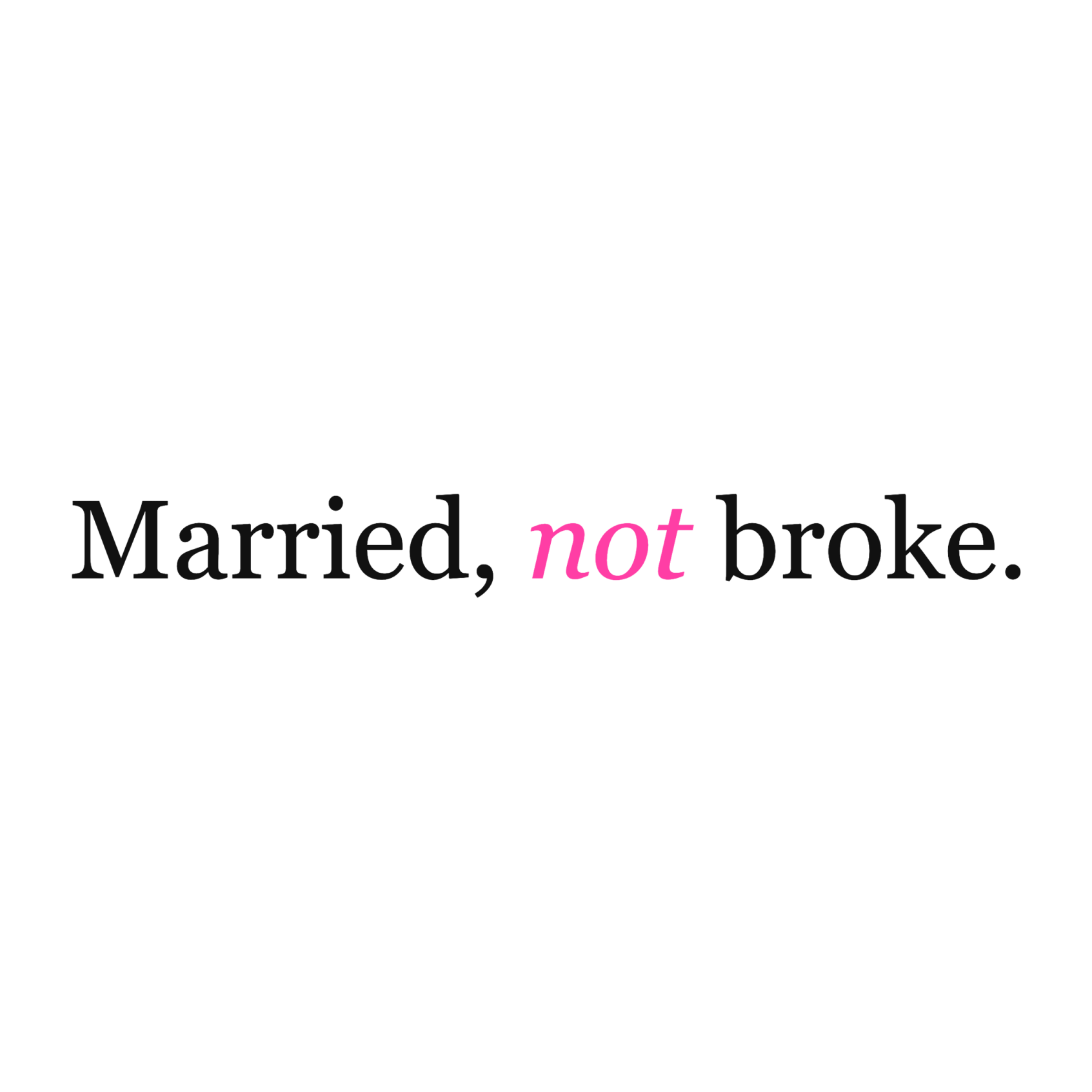Married Not Broke logo