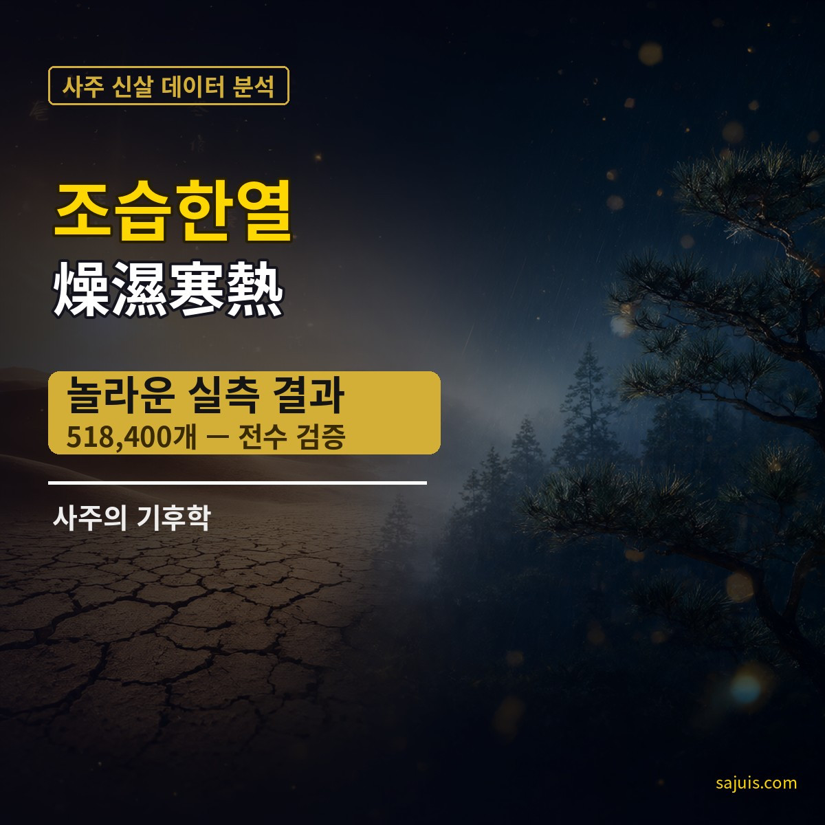조습한열(燥濕寒熱) — 사주의 기후학, 518,400개의 실측