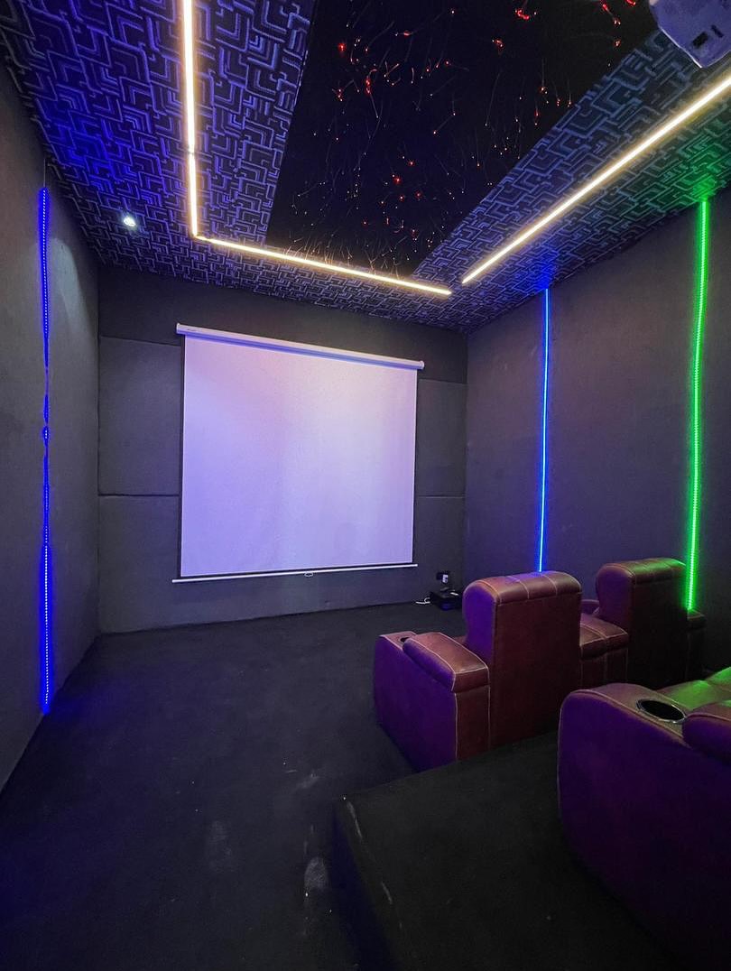 Luxury 6-Bedroom Contemporary Home - Private cinema room view 3