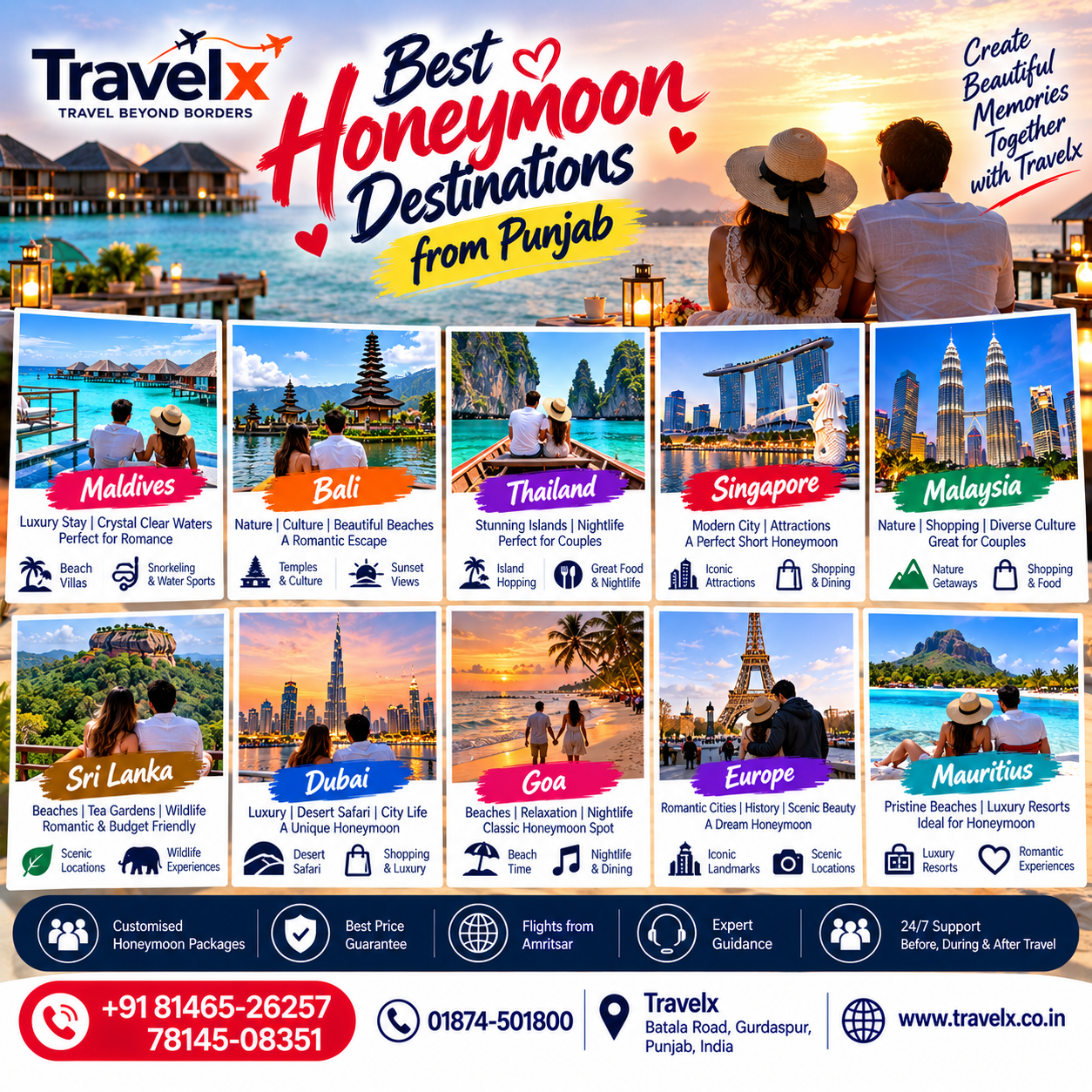 Best Honeymoon Destinations from Punjab: Your Romantic Escape Awaits