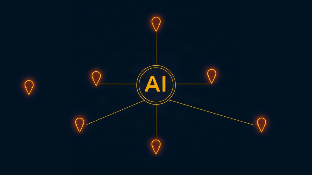 One central AI voice agent routing calls to four business locations