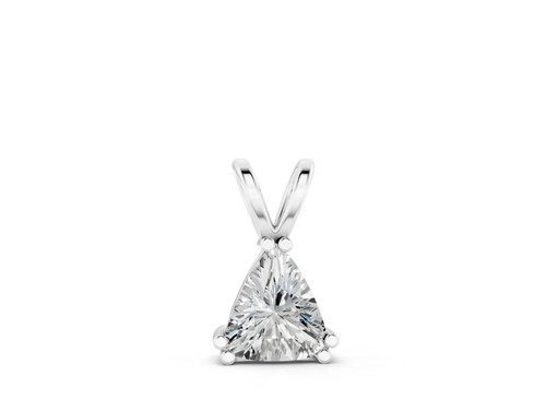 White gold Trillion Cut Diamond Solitaire Pendant with Double Prong Setting.jpg