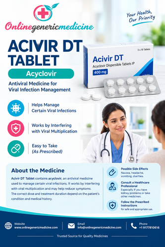 Acivir DT Tablet (Acyclovir) – Antiviral Medicine -OnlineGenericMedicine. Com.2