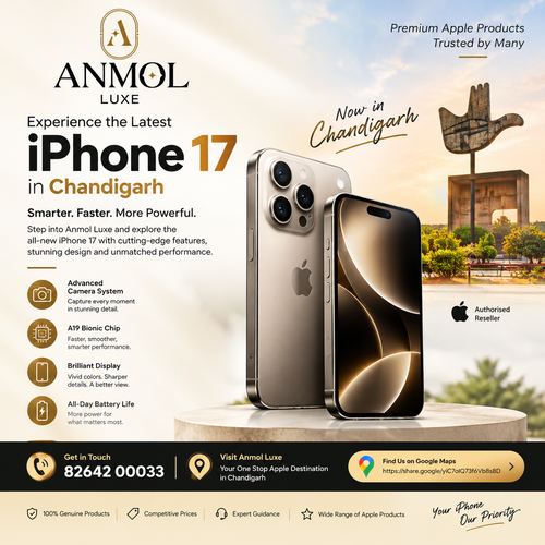 Explore iphone 17 in chandigarh with Anmol Luxe Store.2