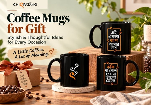 Coffee Mugs for Gift – Stylish Bengali Printed Mugs for Every Occasion | Chitpatang.1