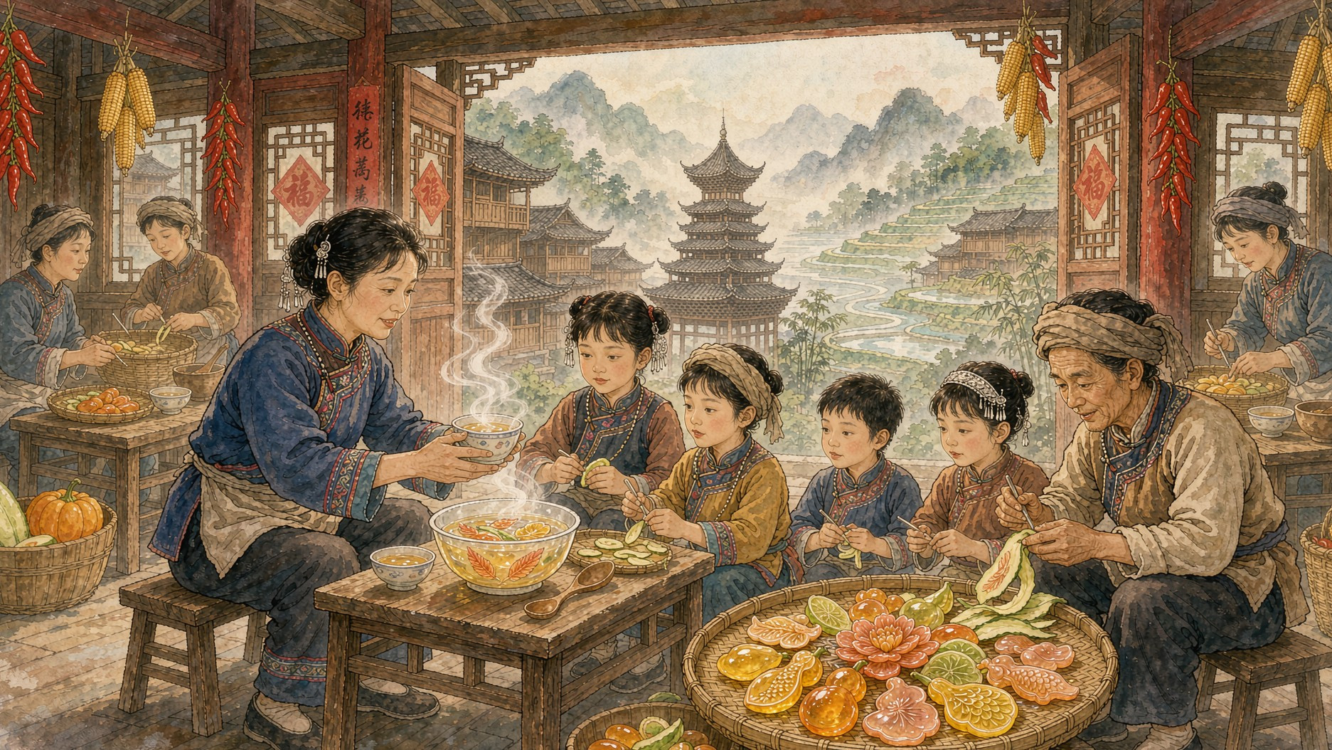 靖州雕花蜜饯·食俗