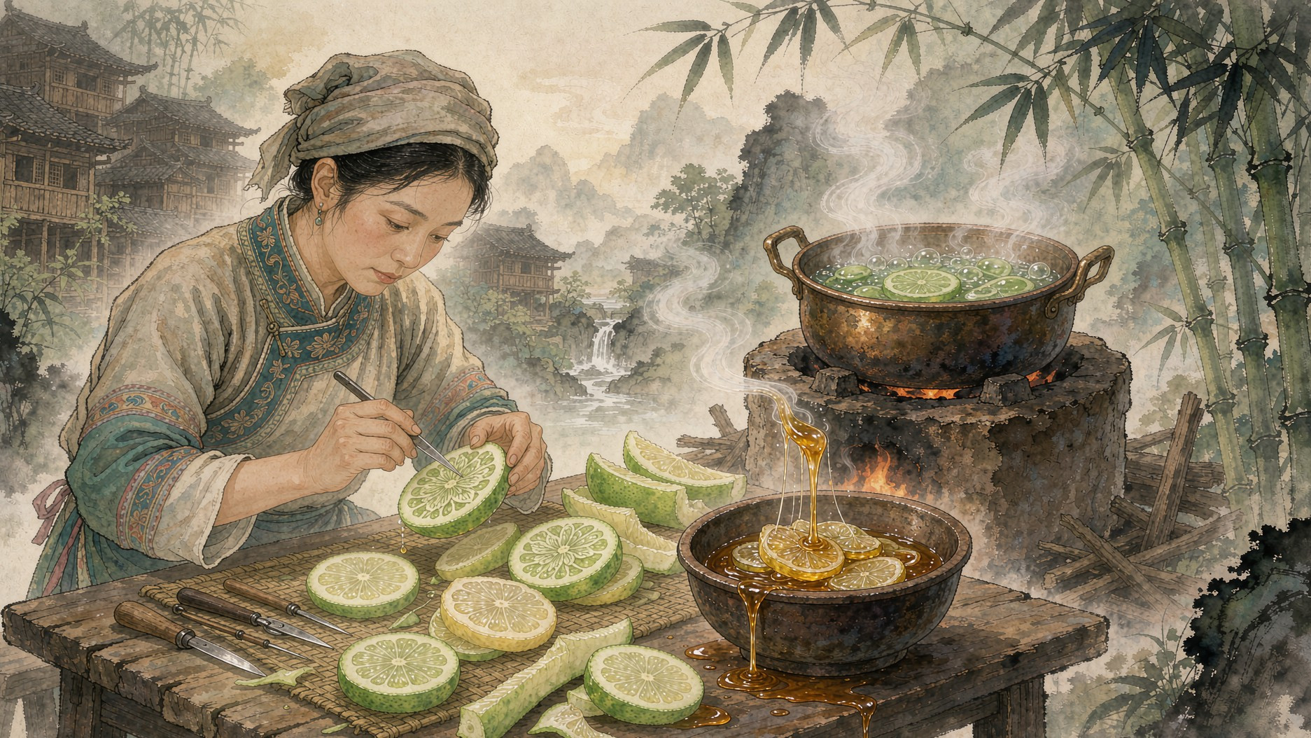 靖州雕花蜜饯·工艺