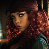 deb Beautiful woman with red long curly hair bright green upt 8f490e4d f992 4ea4 9faf 9a7f3d2b4a8a 1