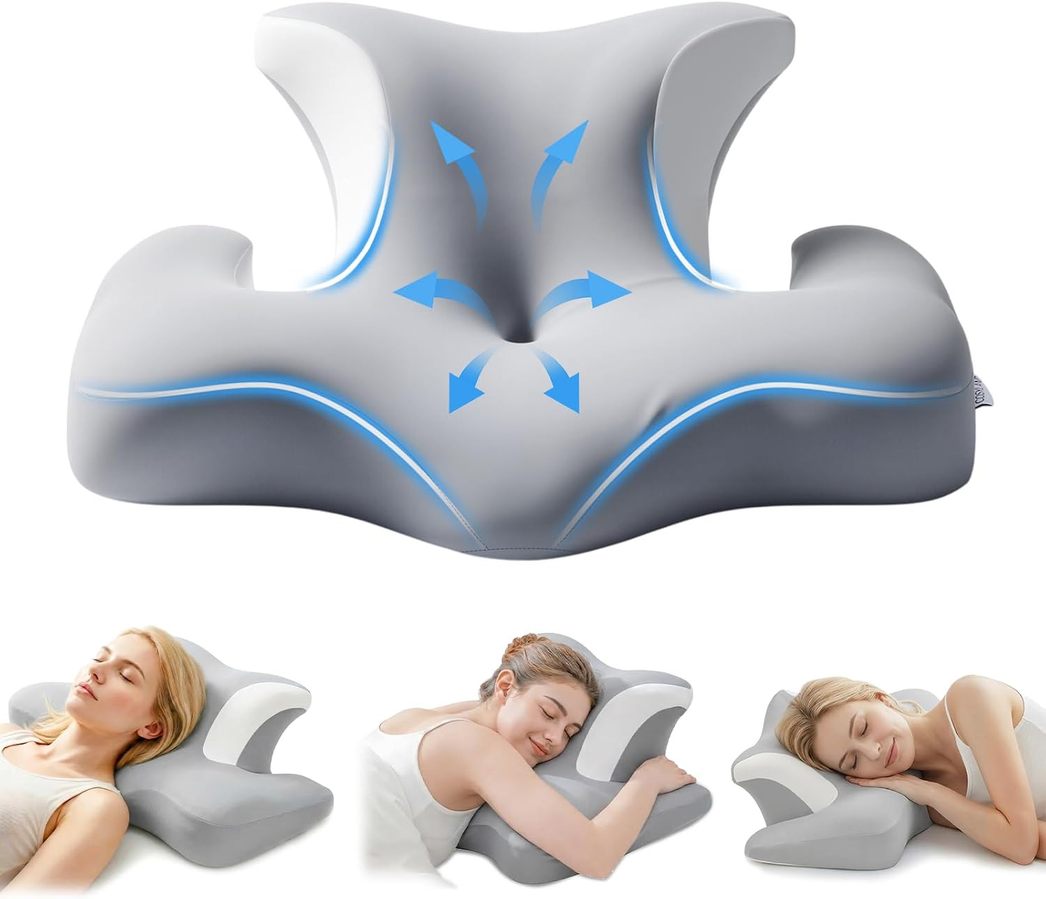 Oreiller ergonomique papillon à mémoire de forme