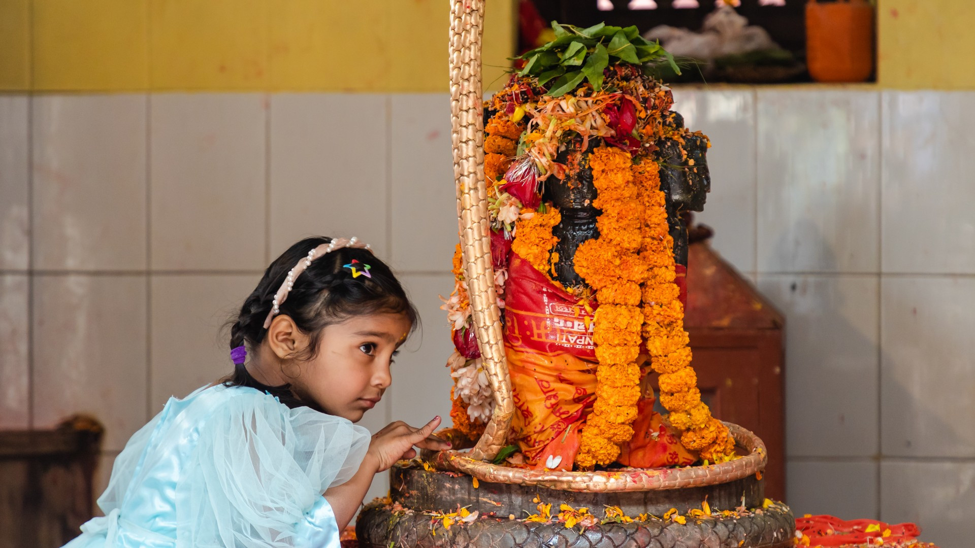 शिवलिंग अभिषेक एवं बिल्वपत्र अर्पण — ॐ नमः शिवाय मंत्र के साथ पावन आराधना