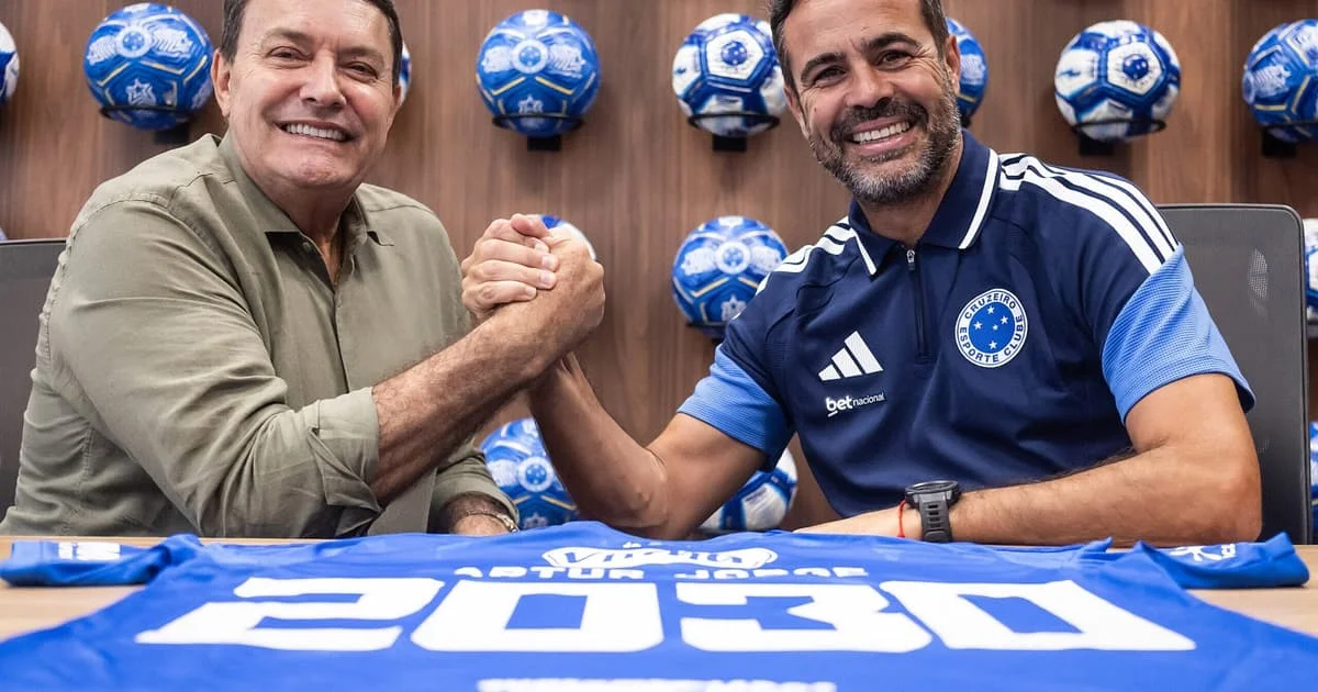 Artur Jorge projeta Cruzeiro como rival de Flamengo e Palmeiras até 2030 com base em desenvolvimento sólido