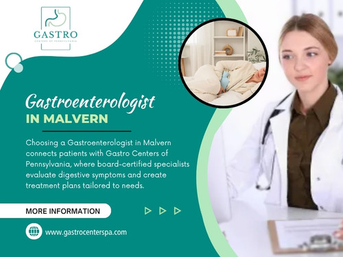 A Gastroenterologist in Malvern can assess digestive complaints with the wider history in mind rather than treating each symptom as an isolated event. Gastro Centers of Pennsylvania provides gastroenterology care in Malvern, where patients can discuss ongoing digestive concerns and possible next steps with a specialist.

Click here for more information: https://www.gastrocenterspa.com/location/malvern

Gastro Centers of Pennsylvania

Location: 325 Central Ave #100, Malvern, PA 19355, United States
Find Us On Google Map: https://maps.app.goo.gl/h8tioTAjZTAyEEw97

Read Our Blogs:
https://gastrocenterspa.wordpress.com/
https://gastrocenterspa.jimdofree.com
https://gastrocenterspa.medium.com/

More Links:
https://mez.ink/gastrocenterspa
https://www.magcloud.com/user/gastrocenterspa
https://gettr.com/user/gastrocenterspa