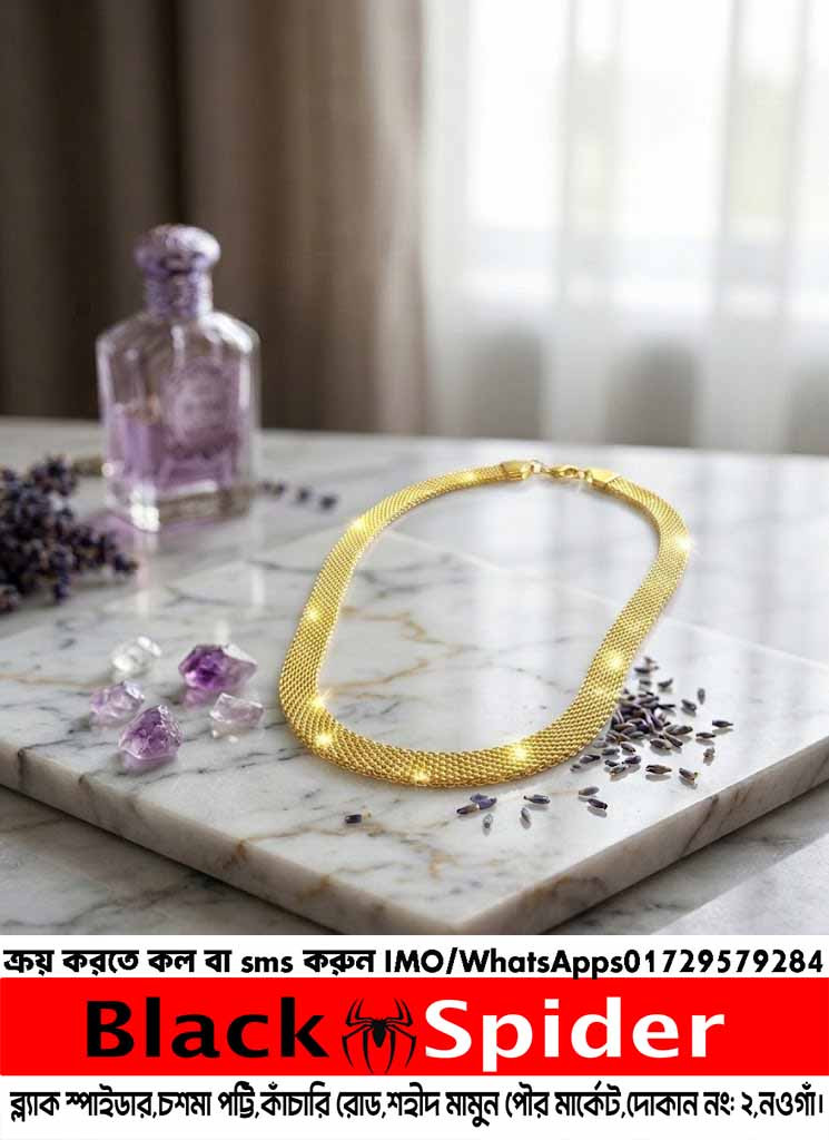 আকর্ষণীয় ও প্রিমিয়াম ডিজাইনের গোল্ডেন নেকলেস! ✨