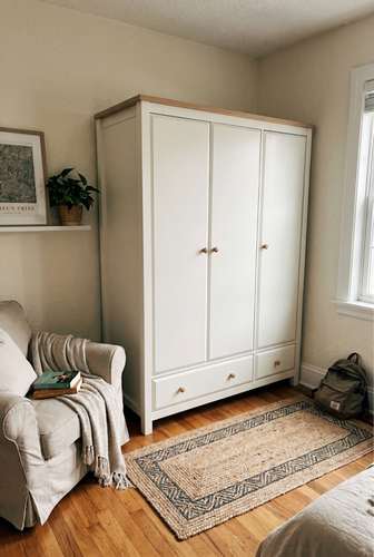 A white triple wardrobe that disappears into pale walls while tripling your storage capacity.png