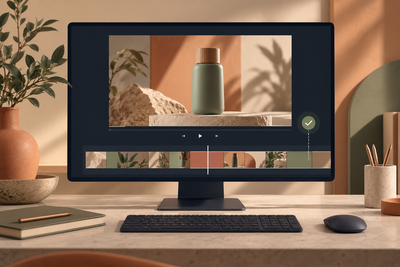 A reviewable launch video timeline