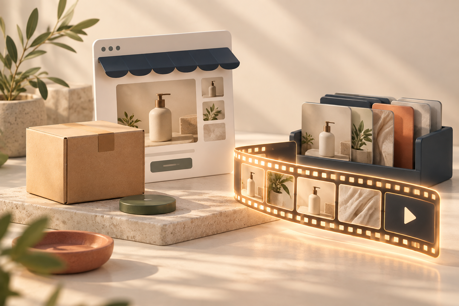 An organized ecommerce launch video system