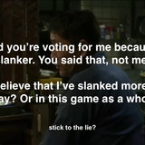 stick to the lie?