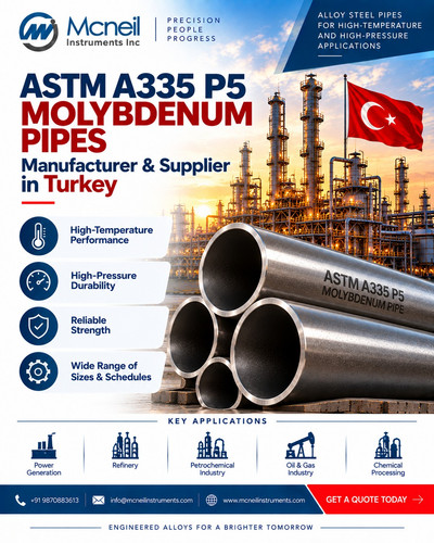 ASTM A335 P5 Molybdenum Pipes Manufacturer & Supplier in Turkey | Mcneil Instrument.jpg
