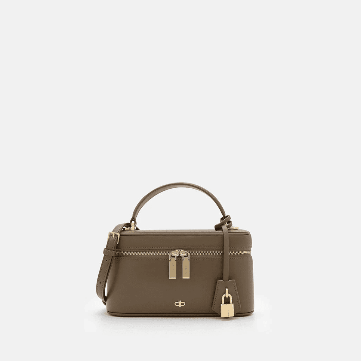 Túi đeo vai dạng hộp Ari Leather - Màu Nâu Xám