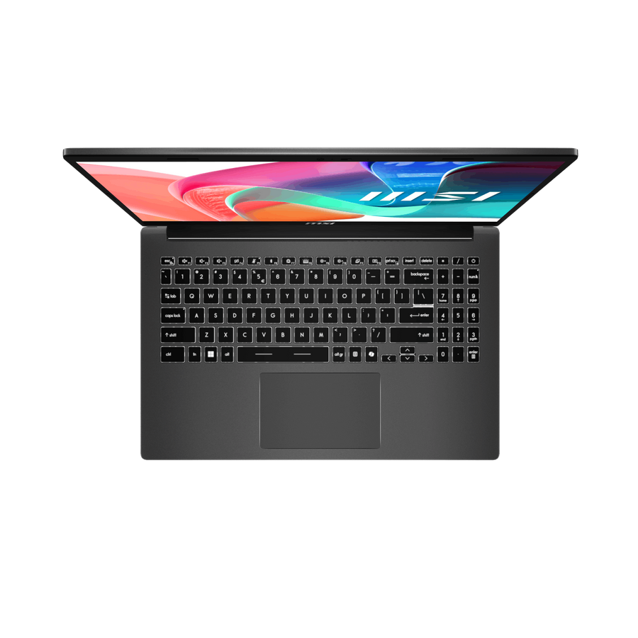 MSI Modern 15 abierto vista frontal