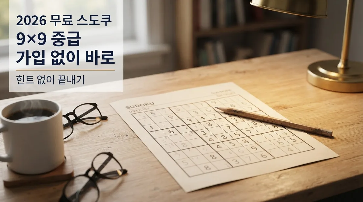 스도쿠 중급 무료게임, 가입 없이 바로 푸는 곳과 막힐 때 쓰는 3가지 기법